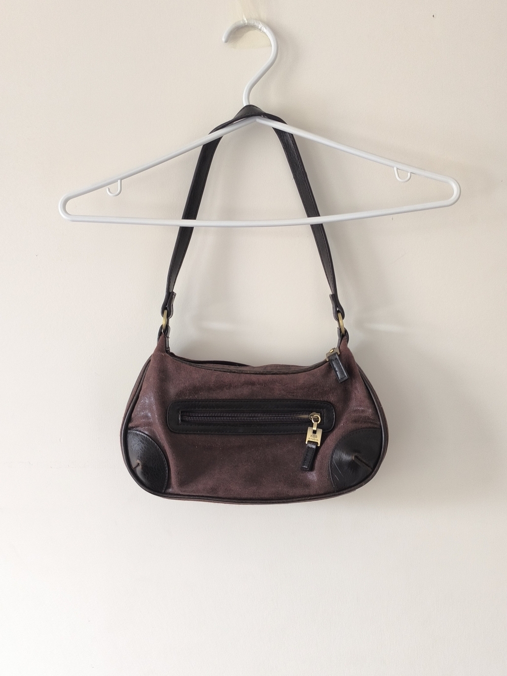 Classic Brown Leather Shoulder Bag Mini Purse Vintage Classic Style